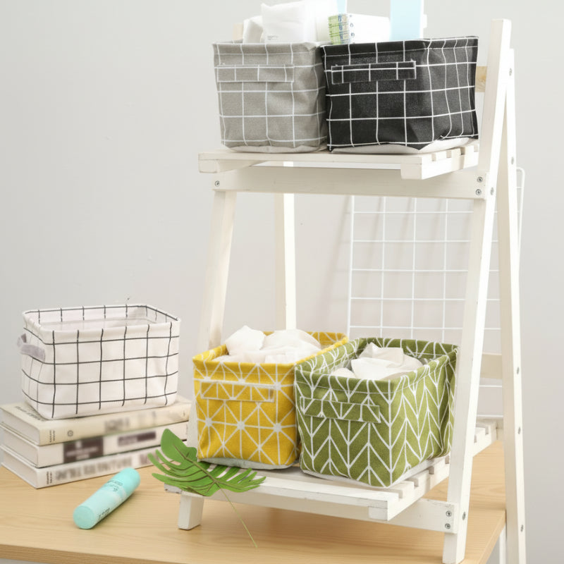 5 petits de panier pour rangement dans une salle de bain