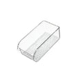 bac organisateur de frigo avec drainage vide sur fond blanc
