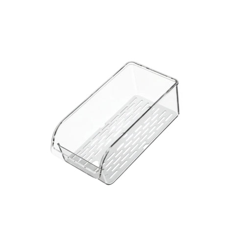 bac organisateur de frigo avec drainage vide sur fond blanc