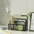 bannette bureau noir x4 sur un bureau