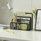 bannette bureau noir x6 sur un bureau