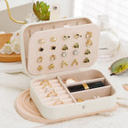 boîte à bijoux portable de couleur blanc