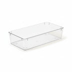 boîte en plastique vide pour tiroir sur fond blanc