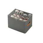 boîte de rangement pour chaussures de dressing de couleur gris sur fond blanc