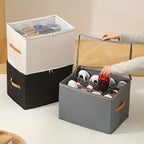 boîte de rangement pour chaussures de dressing sur un tapis