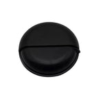 boîte de rangement pour écouteurs de couleur noir sur fond blanc