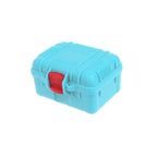 boîte de rangement étanche pour montres de couleur turquoise sur fond blanc