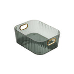 boîte de rangement pour flacons de parfums de couleur vert sur fond blanc