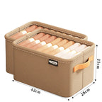 boîte de rangement pour vêtements de taille L de couleur beige x2