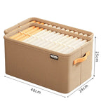 boîte de rangement pour vêtements de taille XL de couleur beige x2