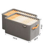 boîte de rangement pour vêtements de taille L de couleur gris x2