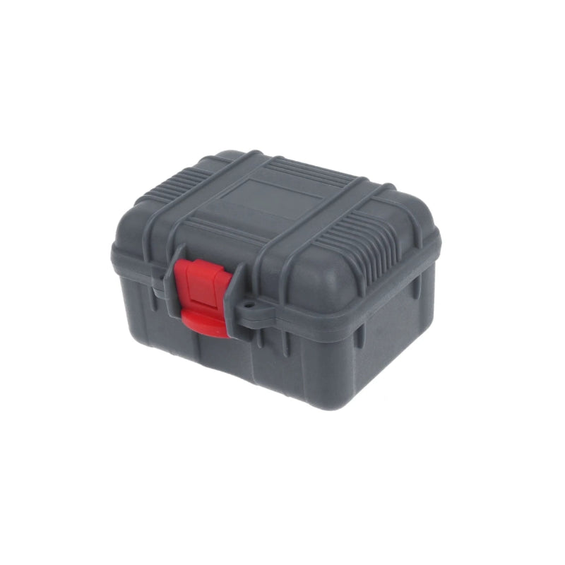 boîte de rangement étanche pour montres de couleur gris sur fond blanc