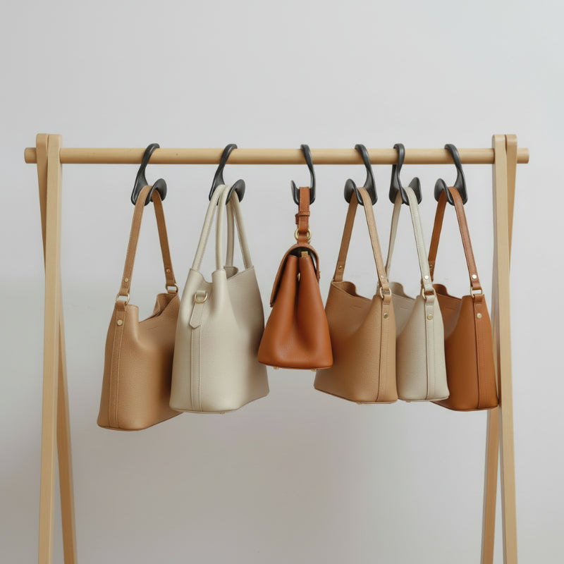 crochet organisateur pour sacs dans un dressing
