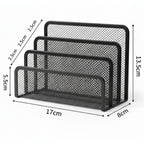 dimension bannette bureau noir maille métallique sur fond blanc