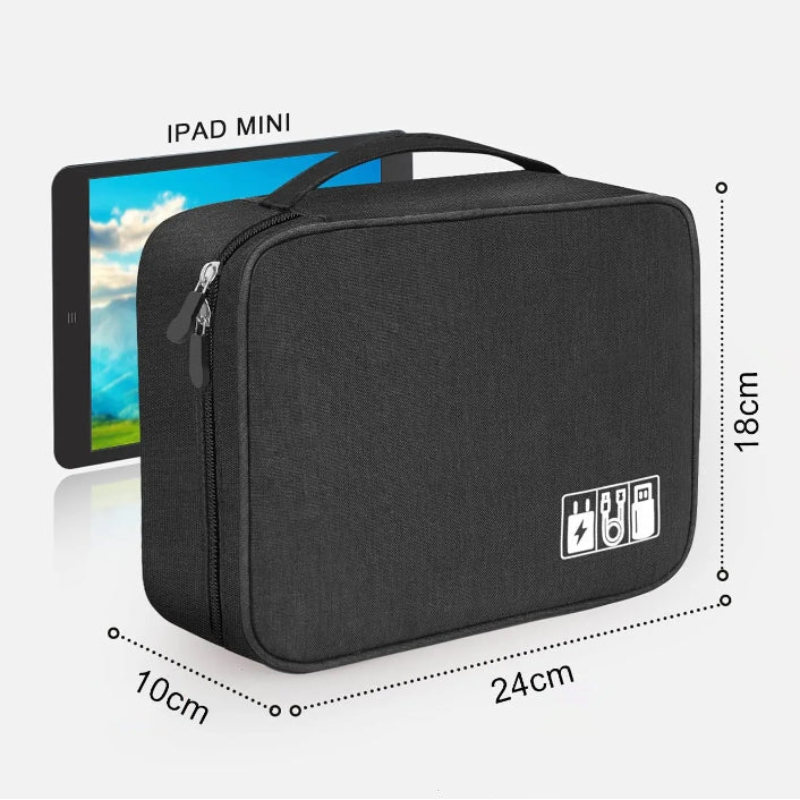 les dimensions de la pochette de rangement câble étanche 
