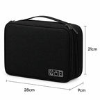 les dimensions de la pochette de rangement câble étanche 2 niveaux