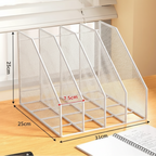 dimension range document blanc 1 en maille métallique sur un bureau