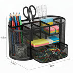 dimension rangement fourniture scolaire noir en maille métallique