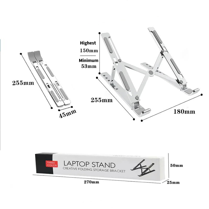 support pliable pc portable avec les dimensions