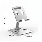 dimension du support pour téléphone sur fond blanc