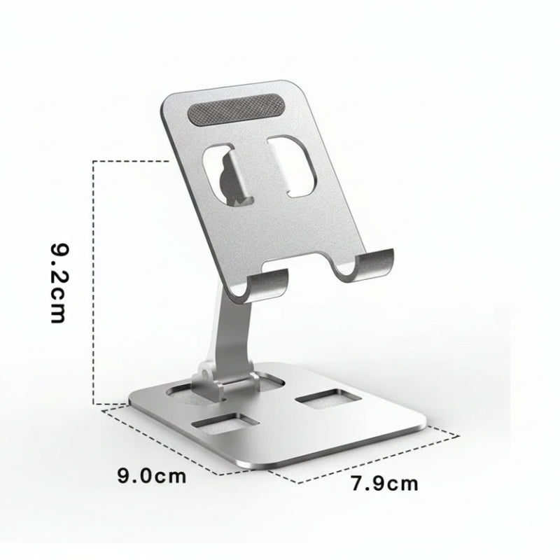 dimension du support pour téléphone sur fond blanc