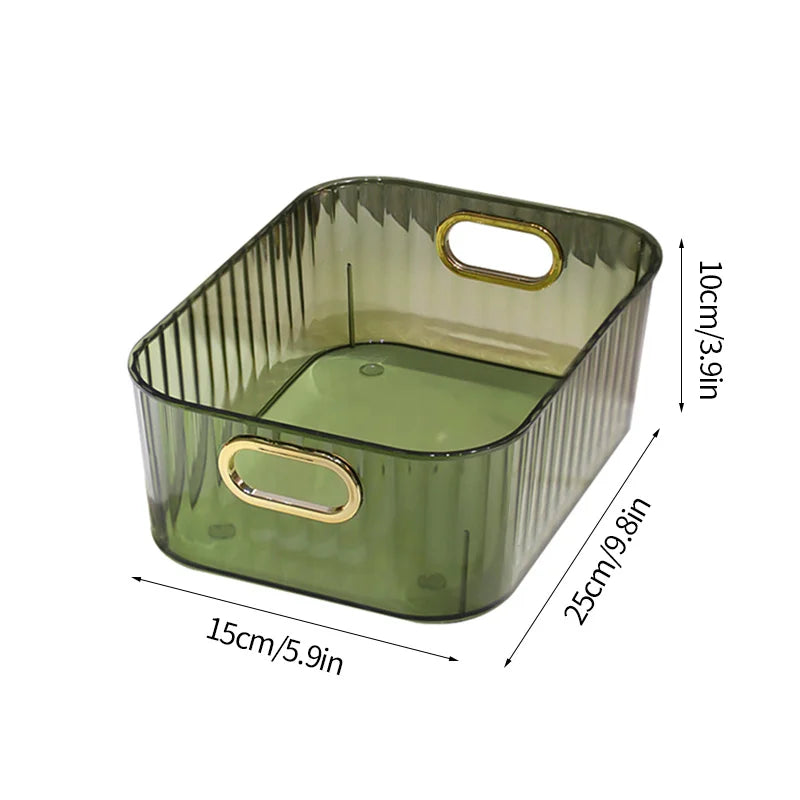 dimensions de la boîte de rangement pour flacons de parfums de couleur vert sur fond blanc