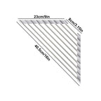 dimensions de l'égouttoir organisateur d'évier pliable vide sur fond blanc