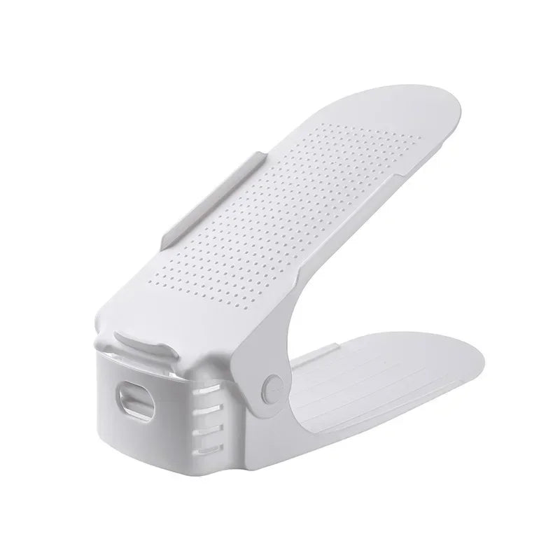organisateur empilable pour chaussures de couleur blanc