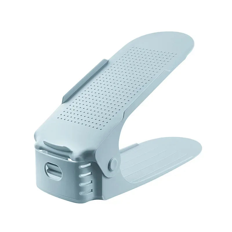 organisateur empilable pour chaussures de couleur bleu