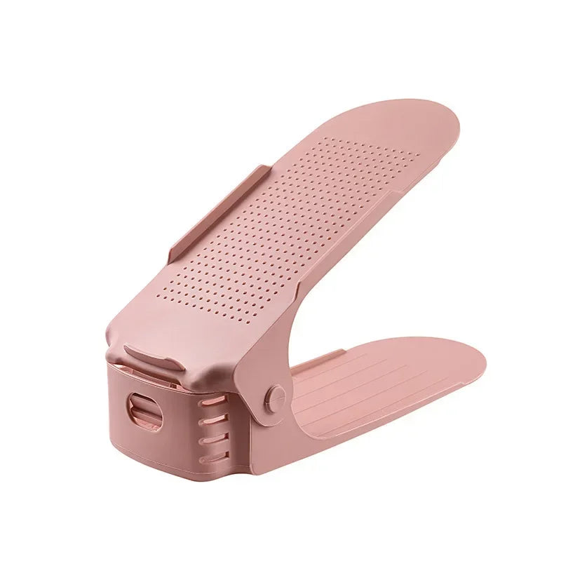 organisateur empilable pour chaussures de couleur rose