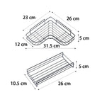 dimensions de l'organisateur d'étagère douche pour salle de bain