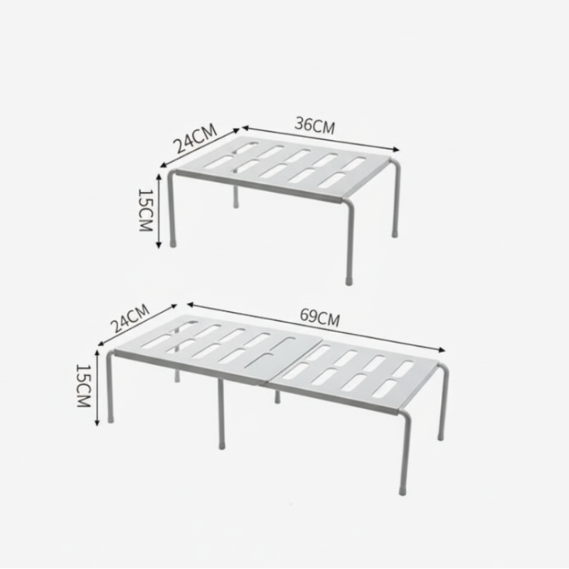 dimensions de l'organisateur extensible pour chaussures