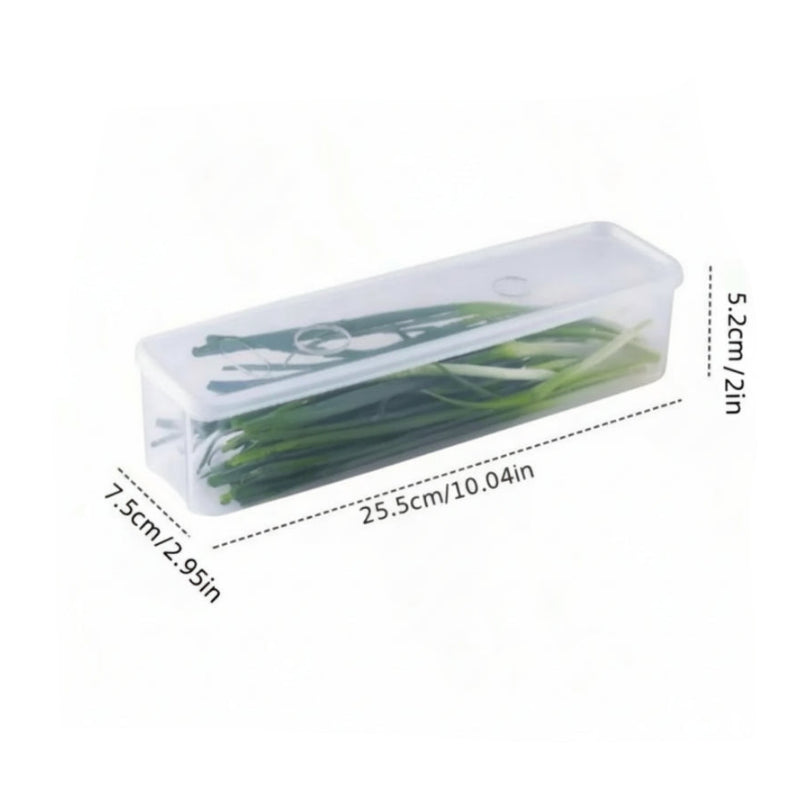 dimensions de l'organisateur de frigo avec conservation hermétique