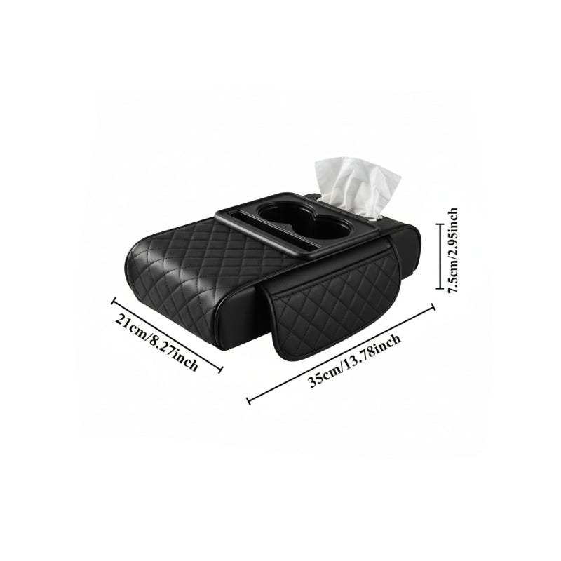 dimensions de l'organisateur de voiture en coussin accoudoir