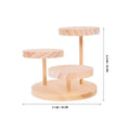 dimensions du rangement multi-niveaux en bois pour parfums vide sur fond blanc