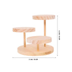 dimensions du rangement multi-niveaux en bois pour parfums vide sur fond blanc