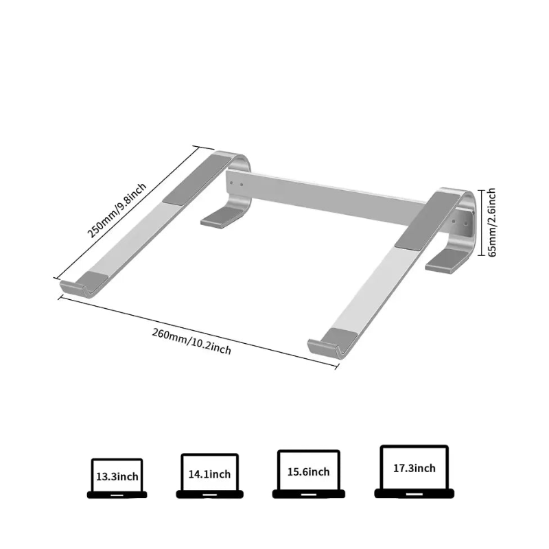 dimensions du support pour PC portable