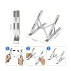 dimensions du support pliable pour PC portable