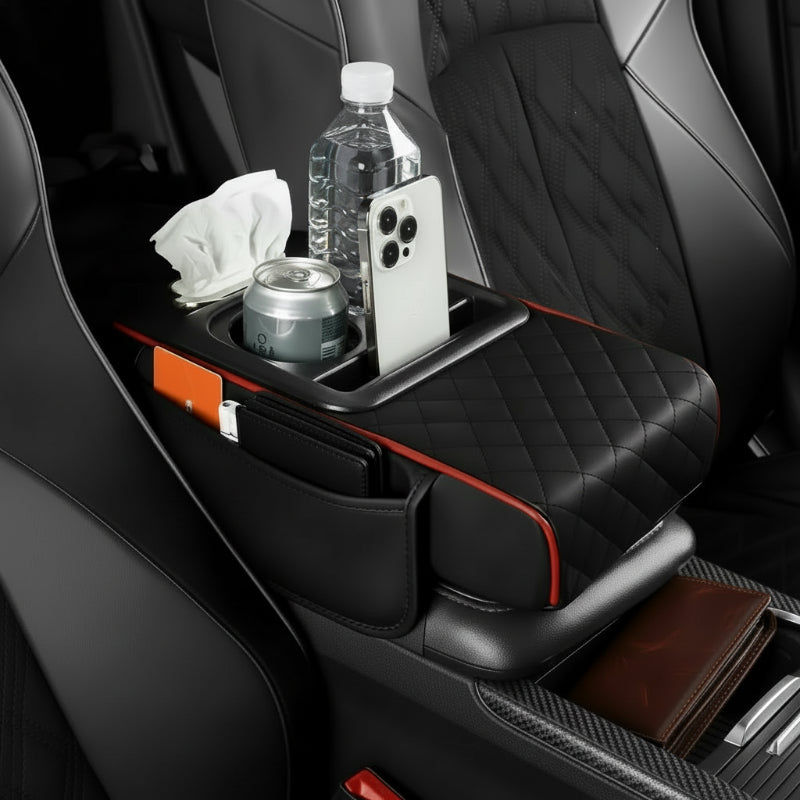 dispositions de l'organisateur de voiture en coussin accoudoir