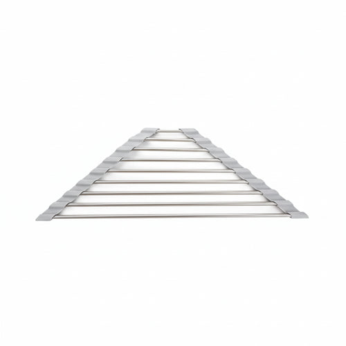 égouttoir organisateur d'évier pliable vide sur fond blanc