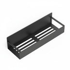 étagère organisateur magnétique pour frigo vide de couleur noir sur fond blanc