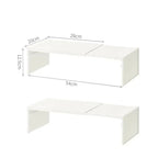 étagère rétractable pour cuisine de couleur blanc x2