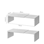 étagère rétractable pour cuisine de couleur gris x2