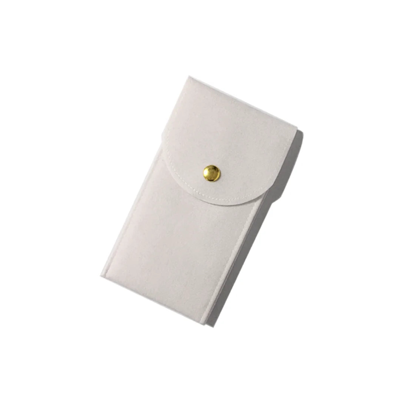 étui organisateur de montres en flanelle de couleur blanc x1