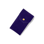 étui organisateur de montres en flanelle de couleur bleu marine x1