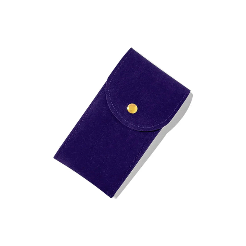 étui organisateur de montres en flanelle de couleur bleu marine x1