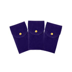 étui organisateur de montres en flanelle de couleur bleu marine x3