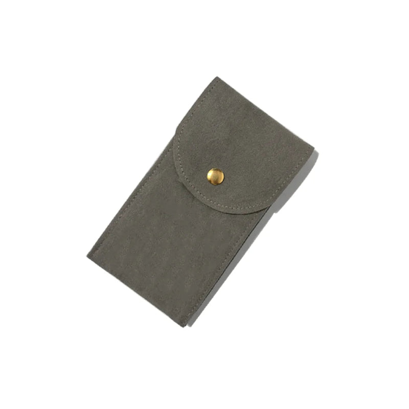 étui organisateur de montres en flanelle de couleur gris x1