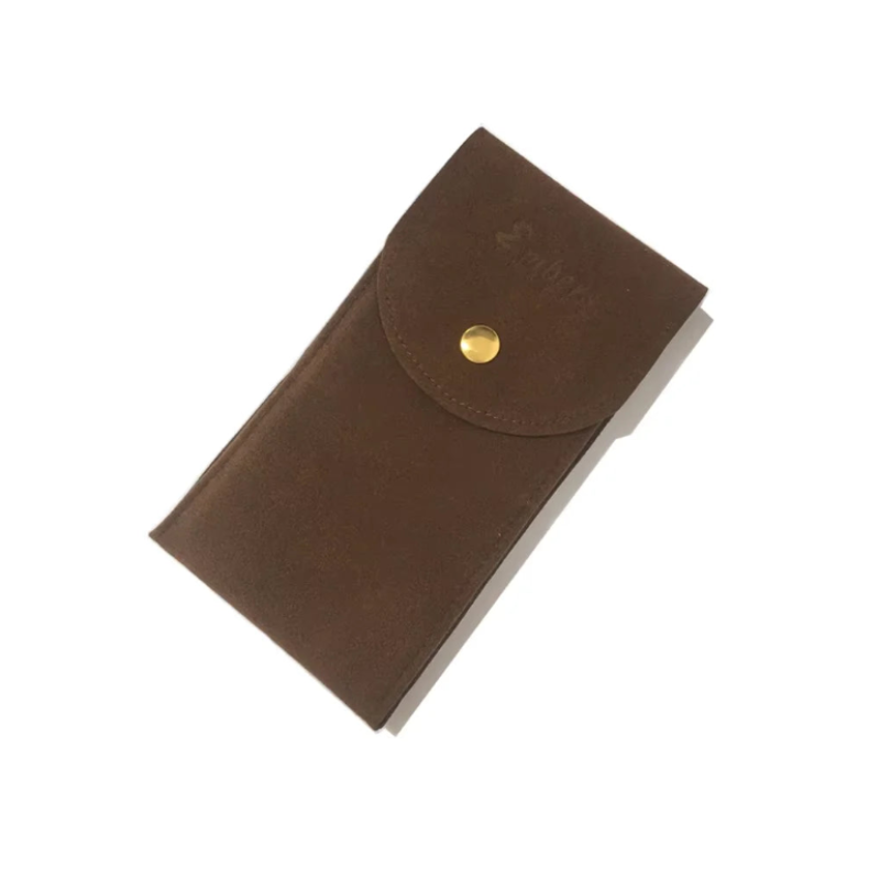 étui organisateur de montres en flanelle de couleur marron x1