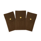 étui organisateur de montres en flanelle de couleur marron x3